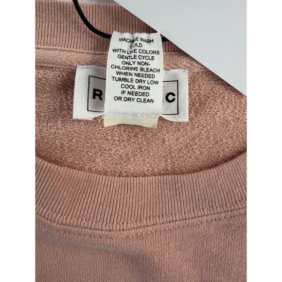 For The Republic Women's NWT Peach Medium 100% Cotton Pleated Sweatshirt - Picture 4 of 5